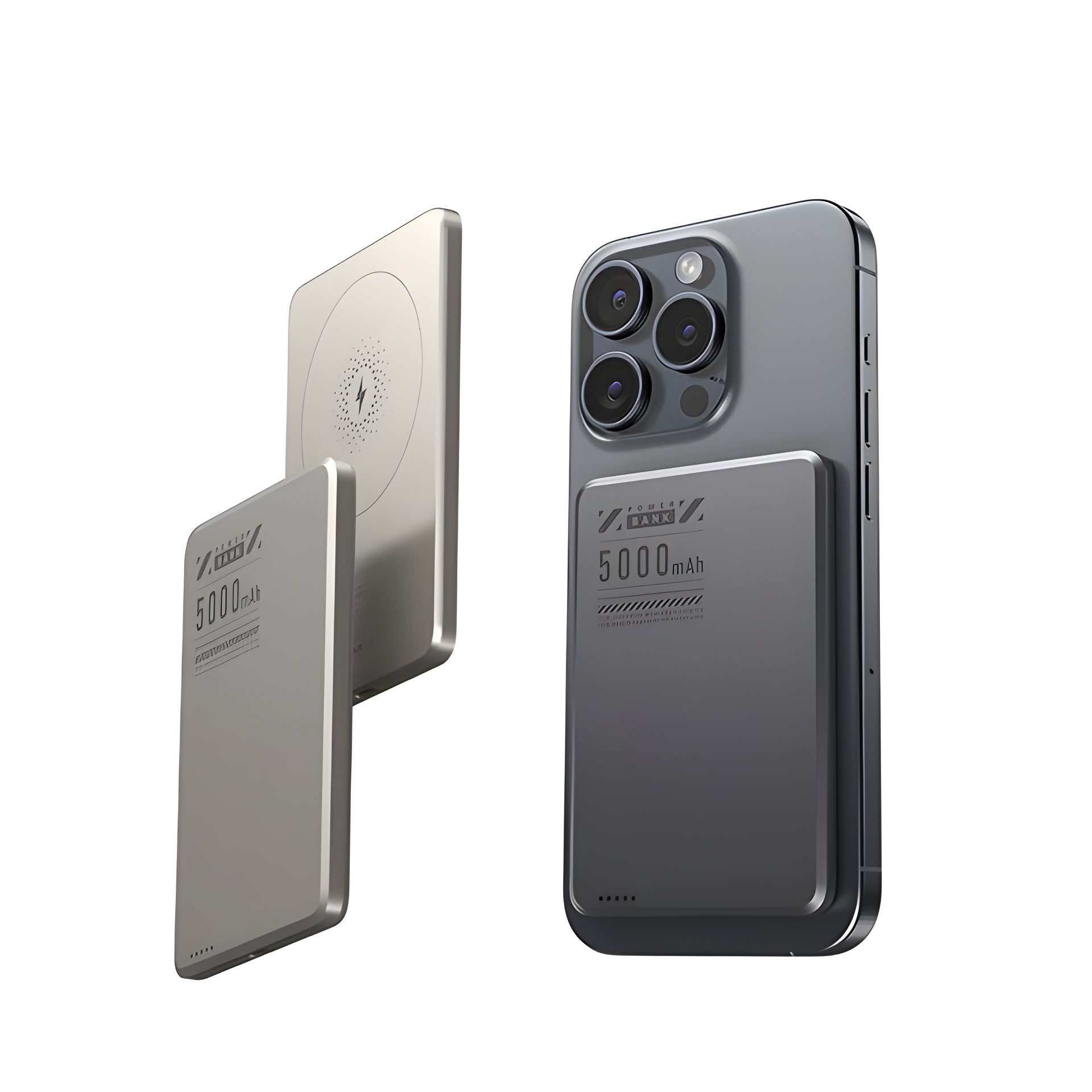 Slim MagSafe Power Bank side profile displaying slim alloy body