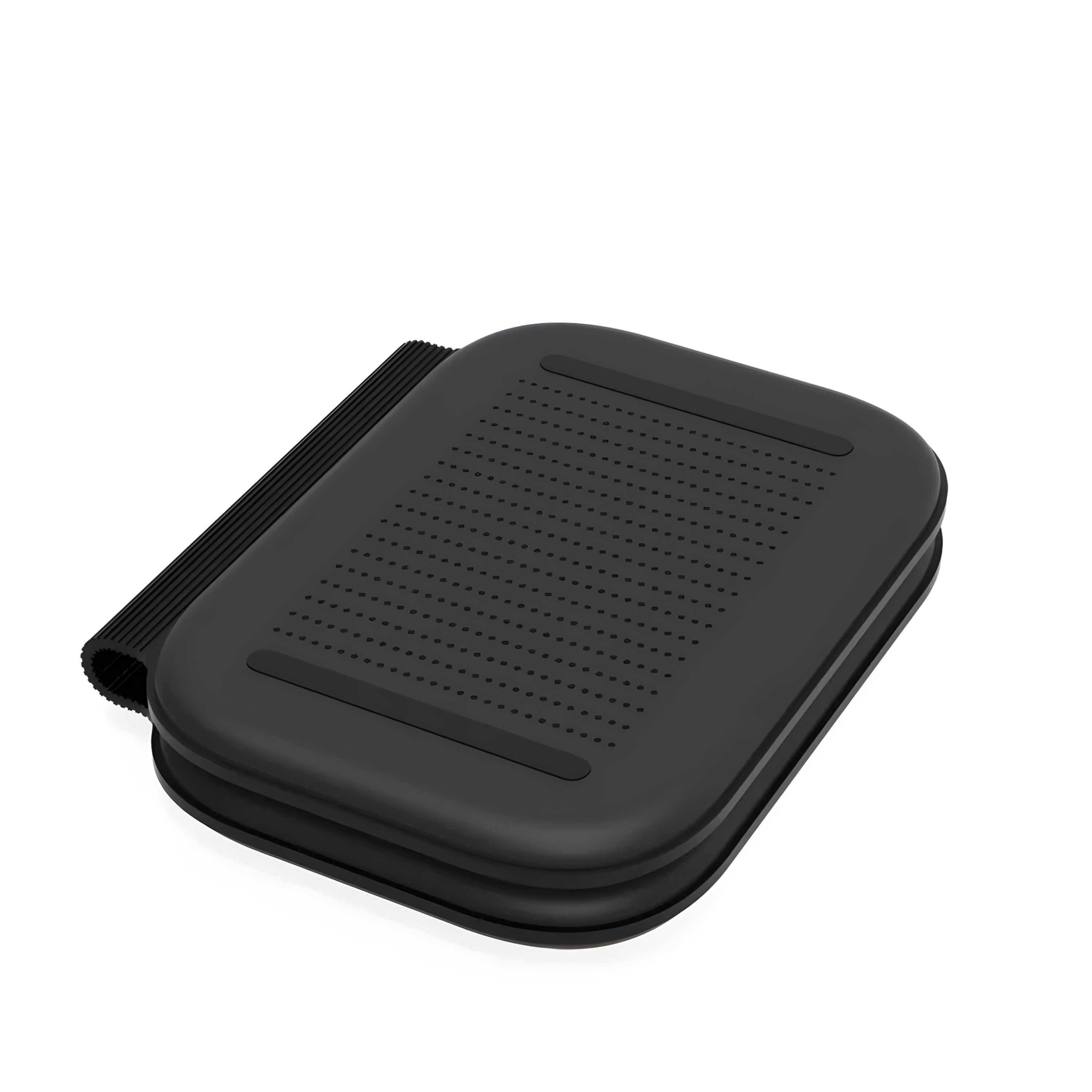 MagSafe charging station folded beside pouch and cable for travel setup
