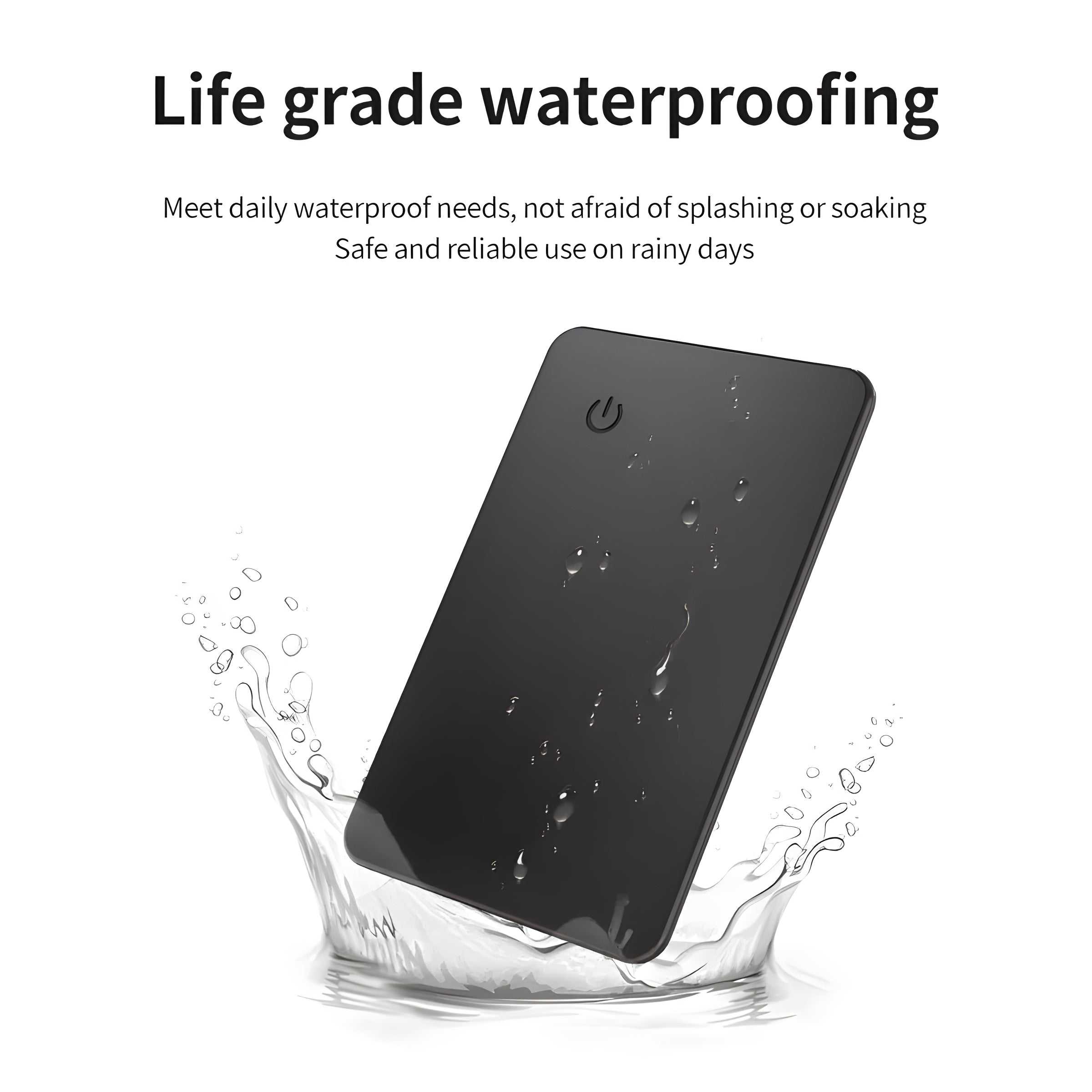 wallet tracker card partially slid into a bifold wallet slot