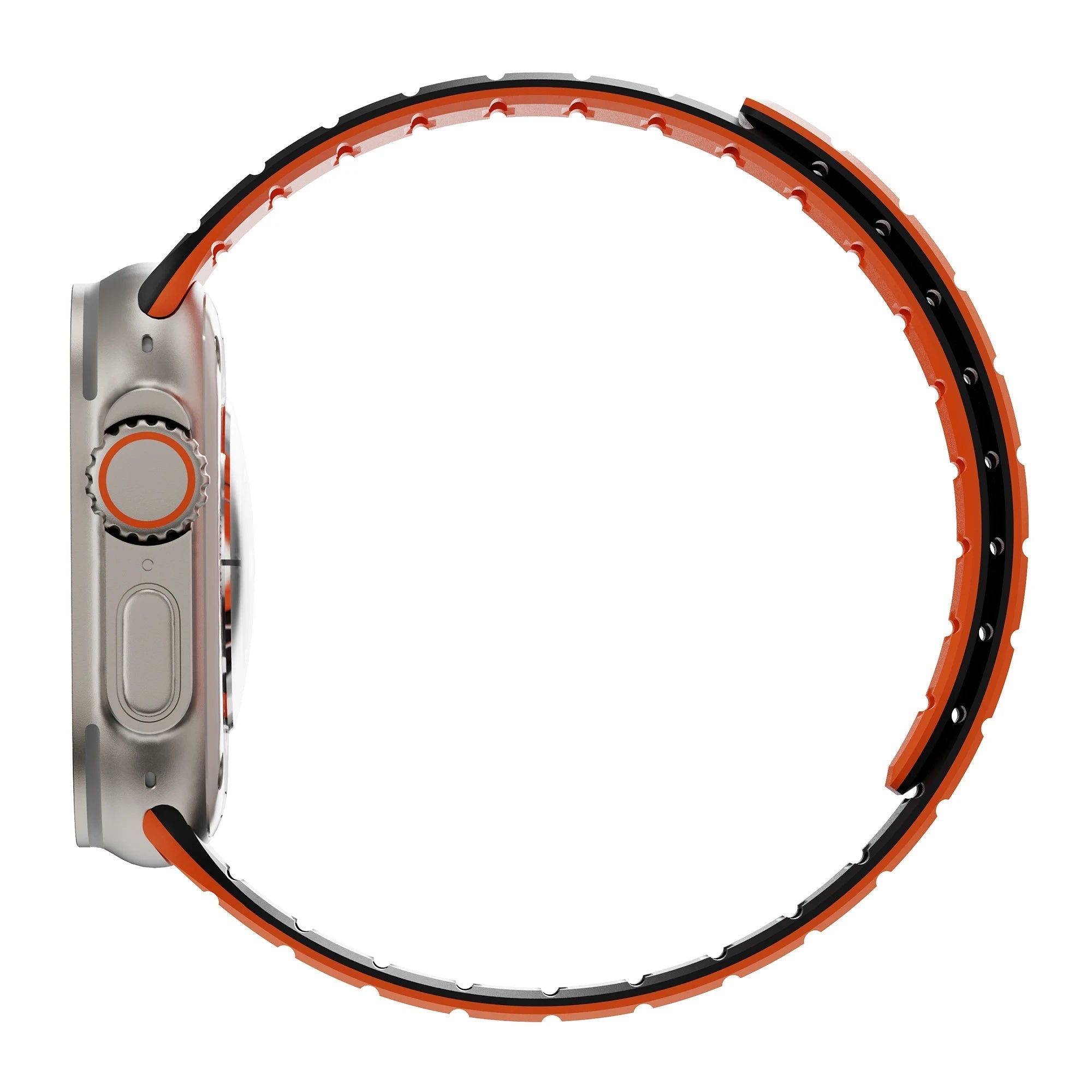 breathable apple watch band – stylish orange strap on Apple Watch