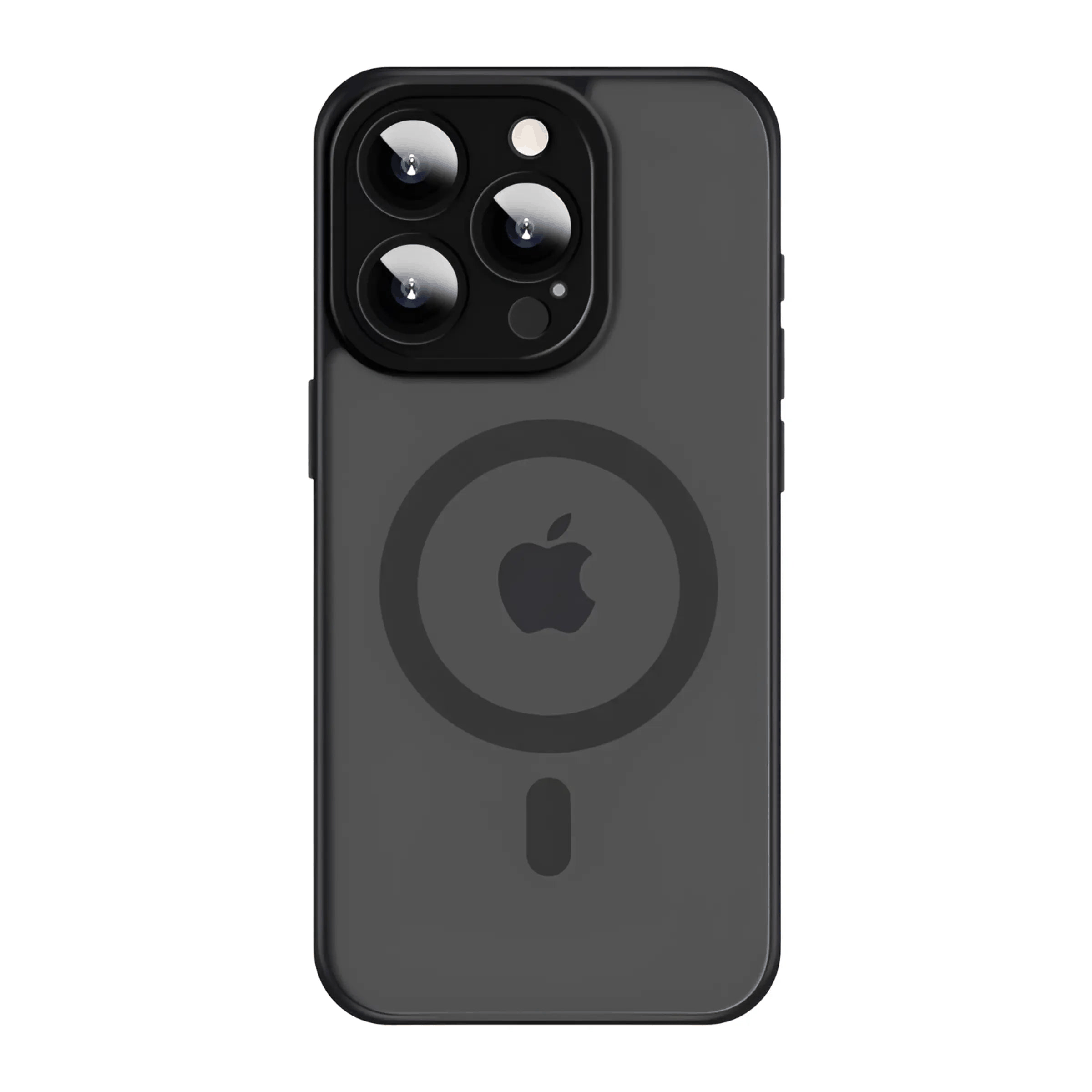 Novoa Vision Guard Core MagSafe iPhone case with raised bezels and camera guard in black