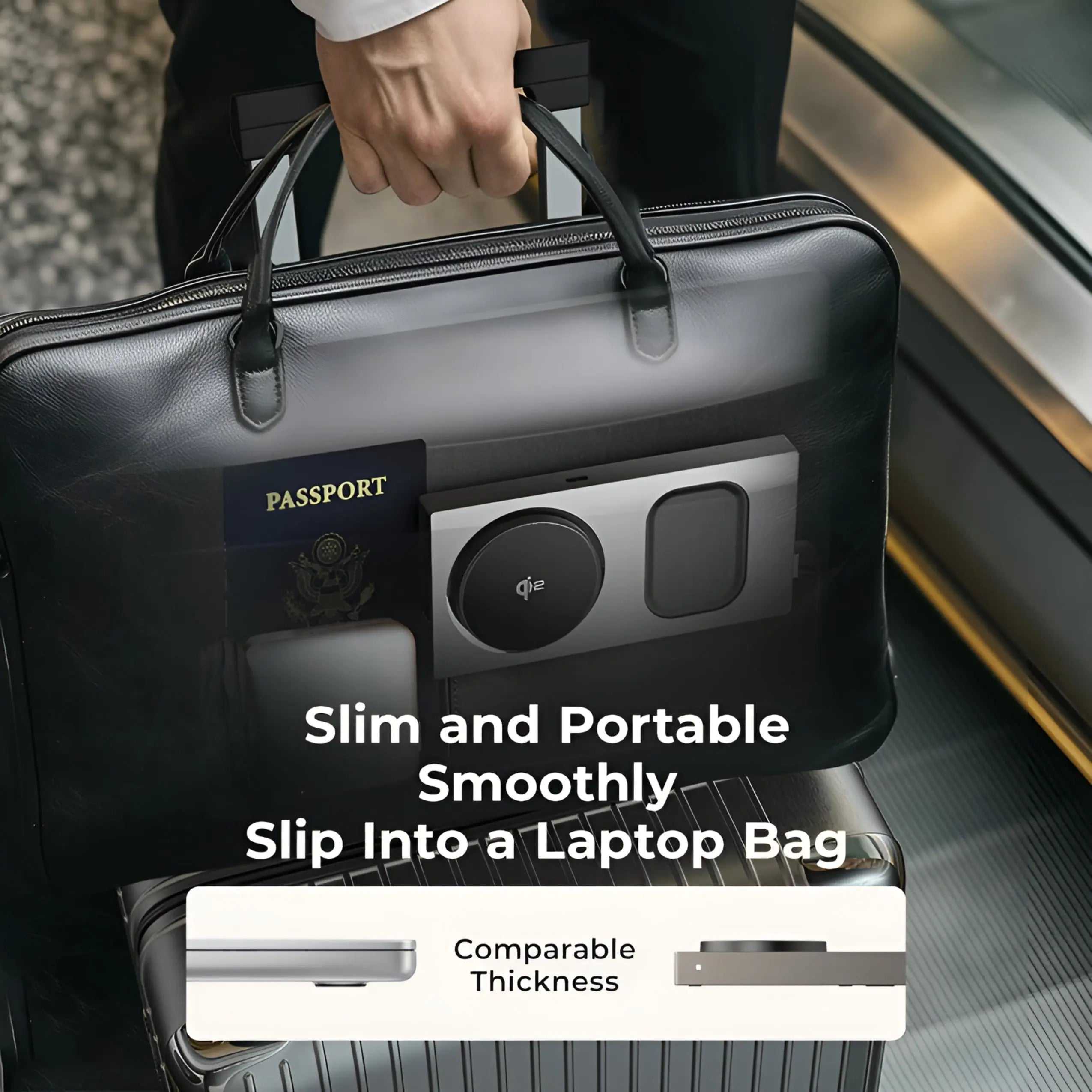 High-End MagSafe Novoa MagDock Pro Max slim portable 3-in-1 charging dock for iPhone, Apple Watch, and AirPods