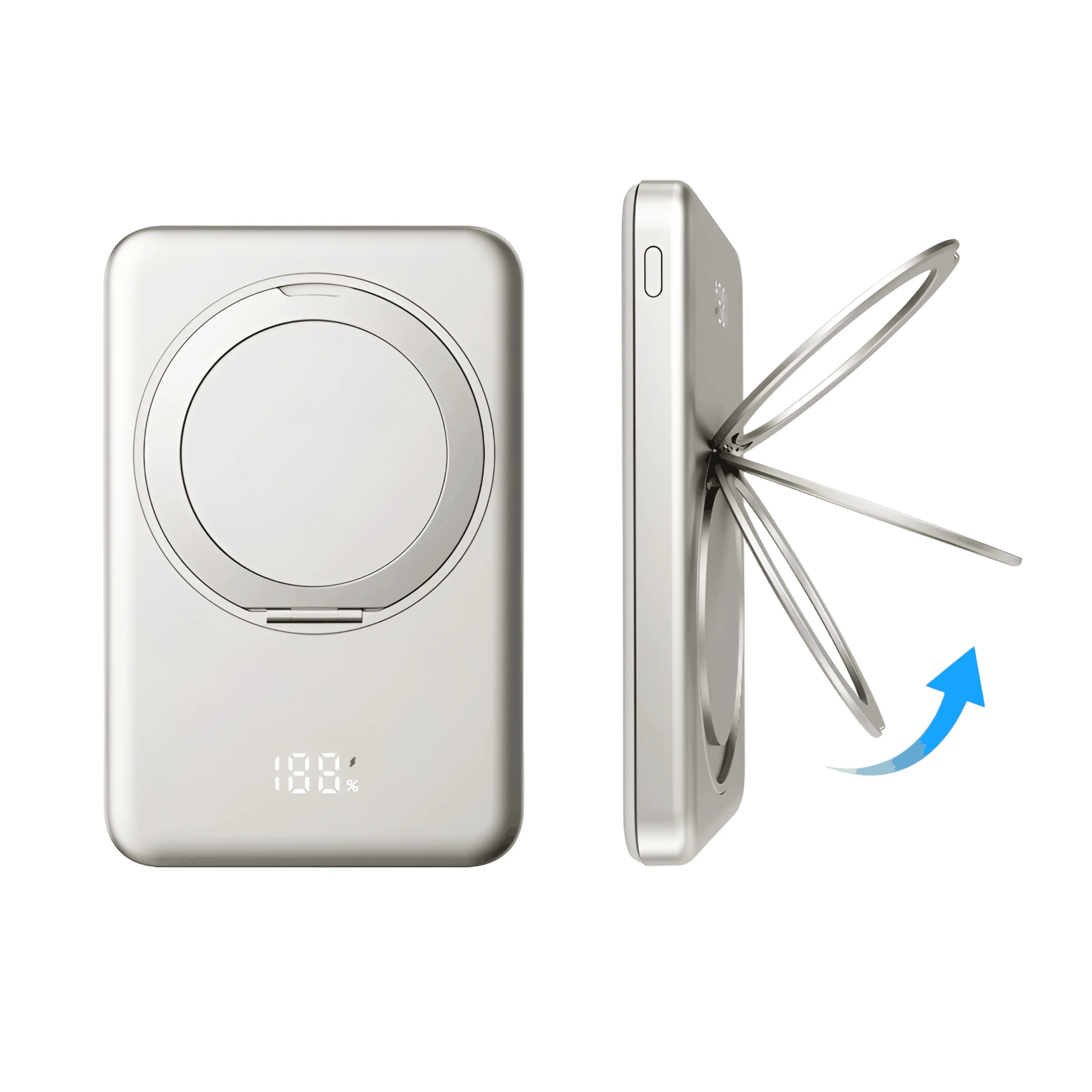MagSafe Power Bank Novoa Snap Plus with 10000mAh battery and fold-out kickstand