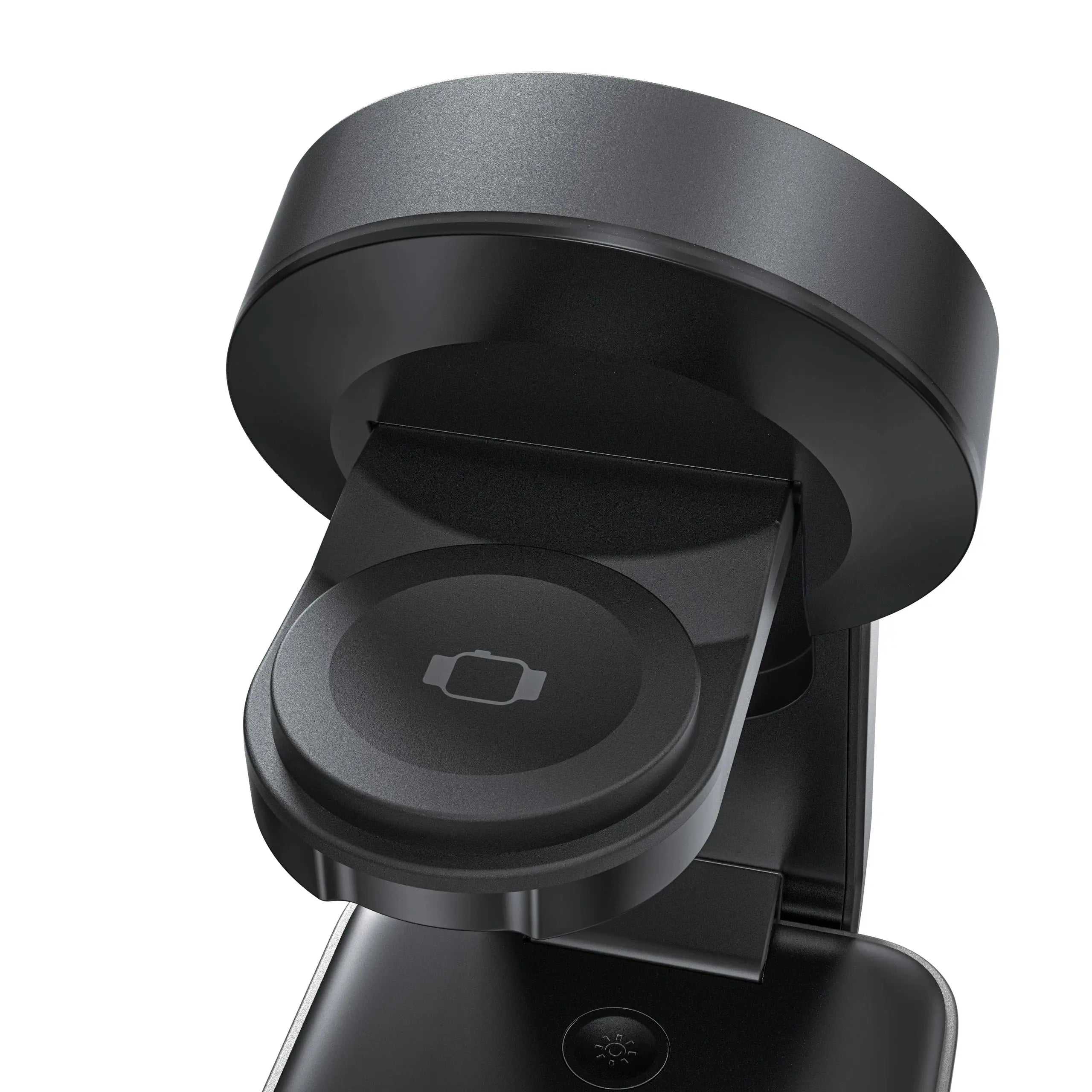 Novoa MagSafe 3-in-1 Charging Stand for iPhone, Apple Watch, and AirPods with USB-C input and sleek black design