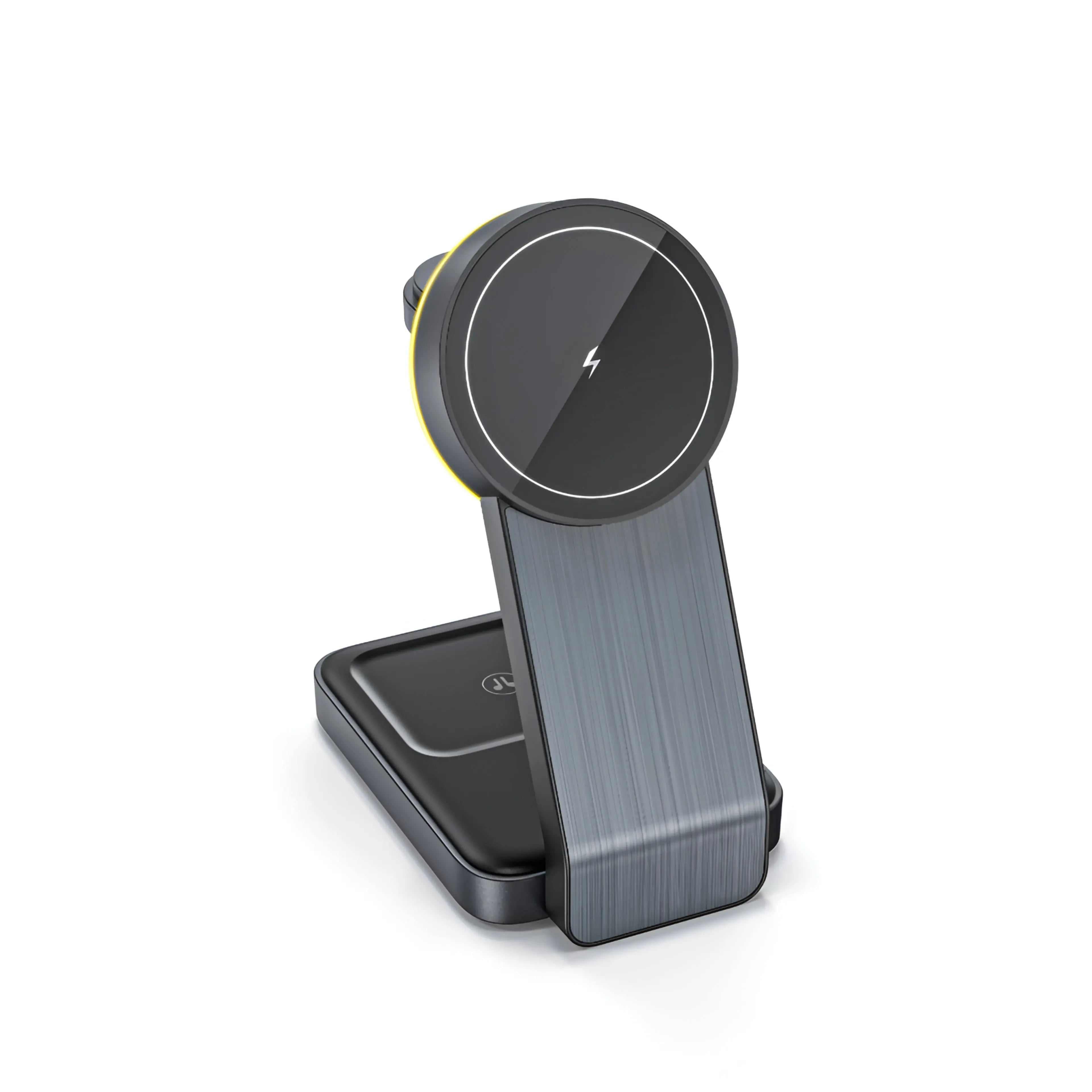 Novoa MagSafe 3-in-1 Charging Stand for iPhone, Apple Watch, and AirPods with USB-C input and sleek design