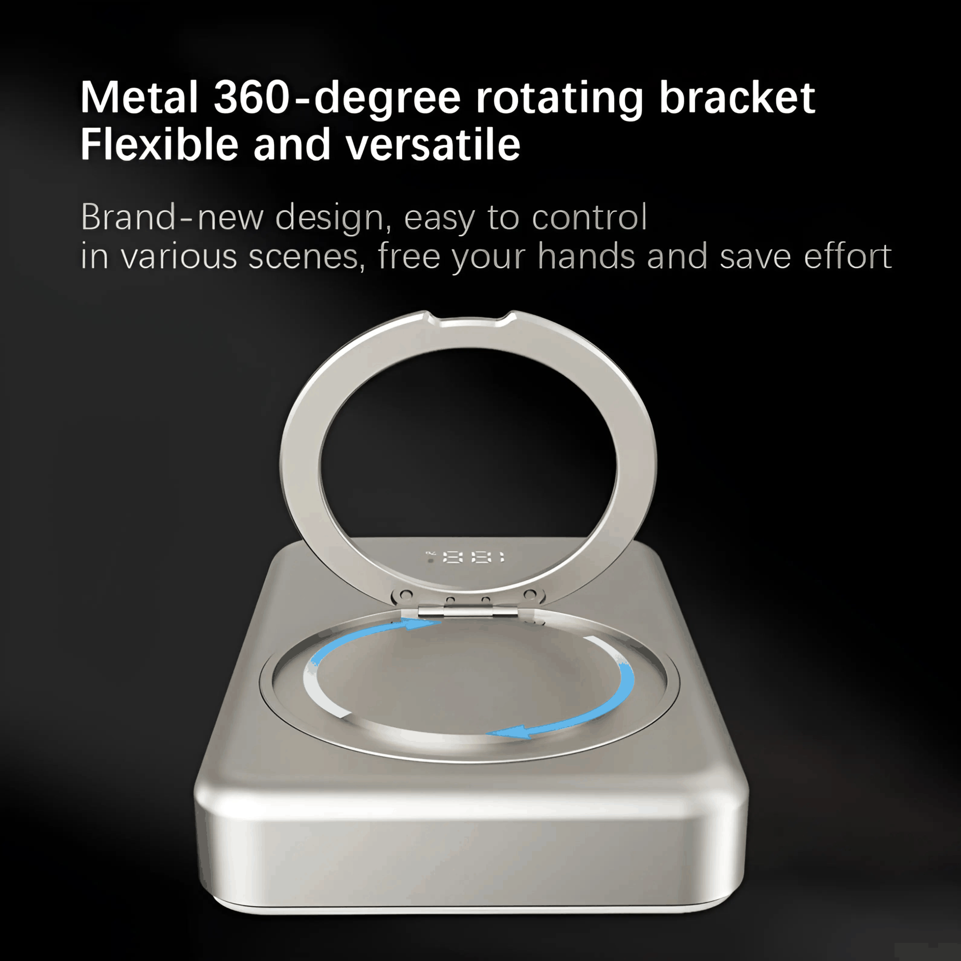 MagSafe Power Bank Novoa Snap Plus with 10,000mAh battery, 360-degree rotating metal kickstand, 15W wireless charging, and USB-C PD fast charging