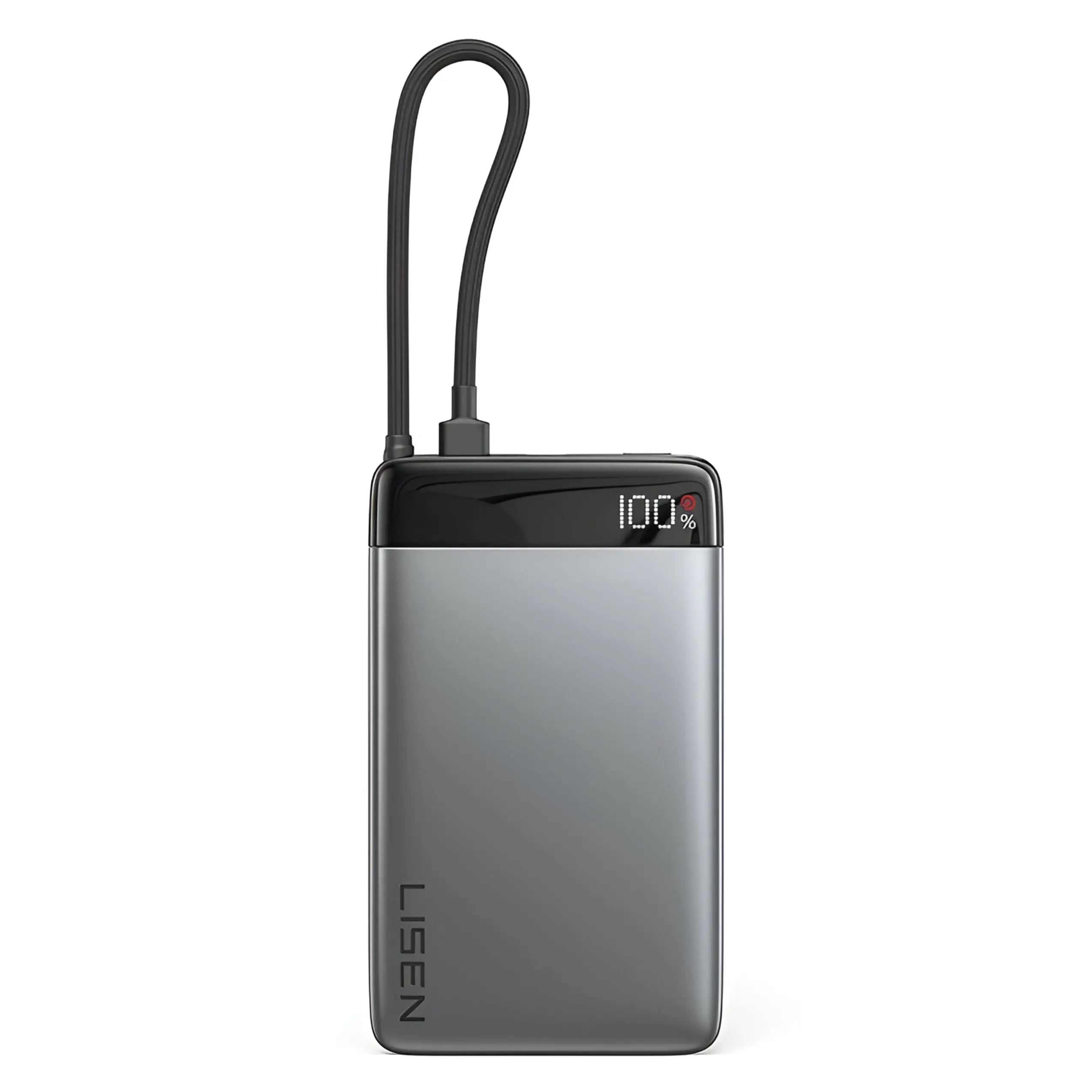 Lisen MagSafe power bank 10,000mAh with LED display and USB-C charging cable