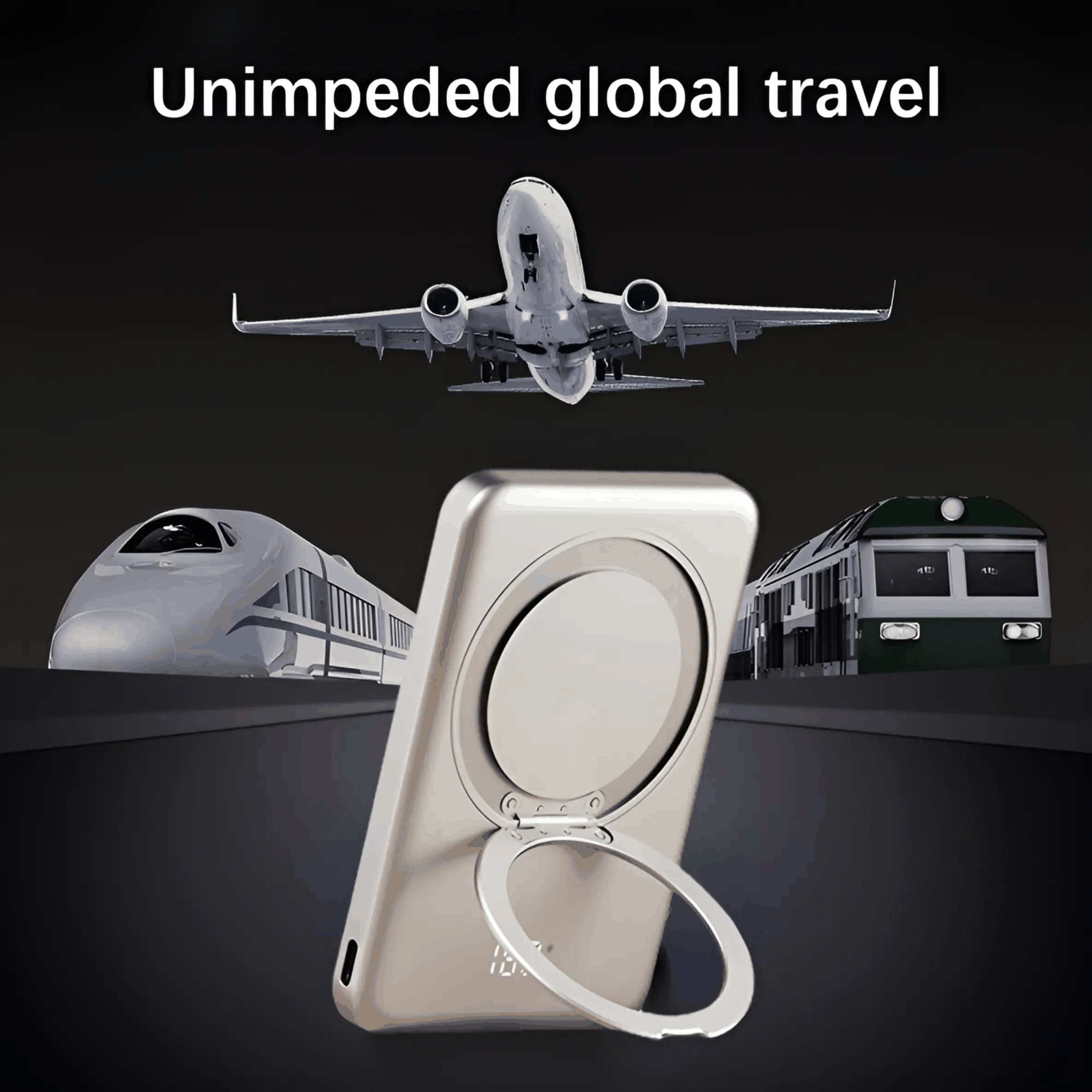 Novoa Snap Plus MagSafe Power Bank with 10,000mAh battery and fold-out kickstand for wireless charging up to 15W and USB-C PD fast charging
