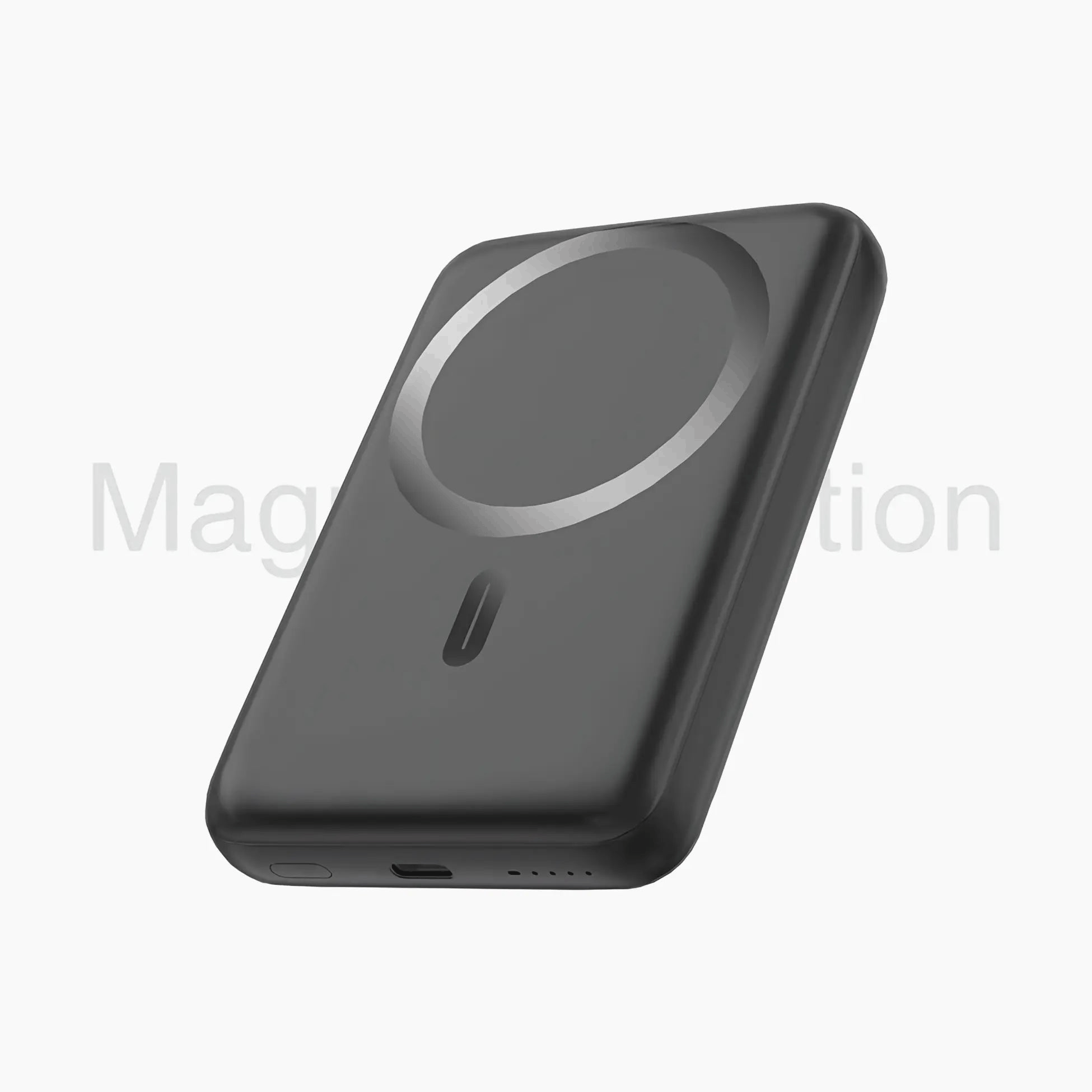 Black Novoa Snap MagSafe power bank 10,000mAh with 15W wireless and 20W USB-C PD charging