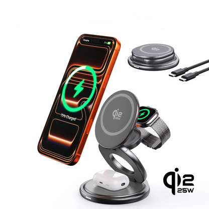 MagFold Qi2 3-in-1 Alloy Stand