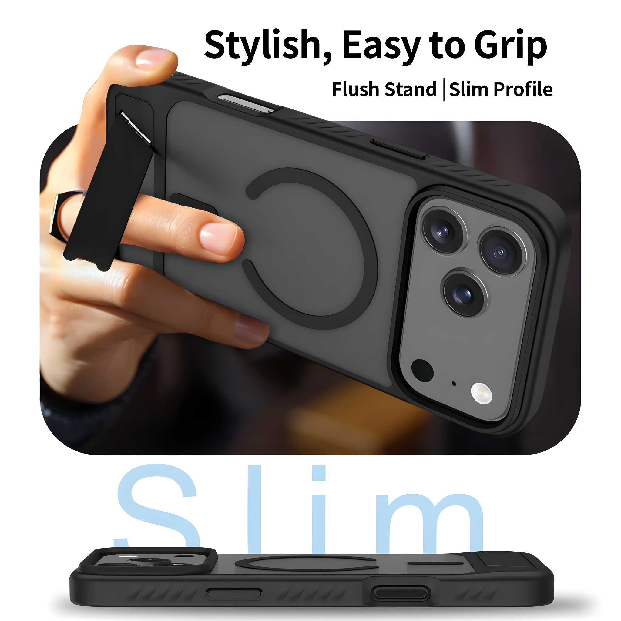 Magnetic Grip Case for iPhone 17