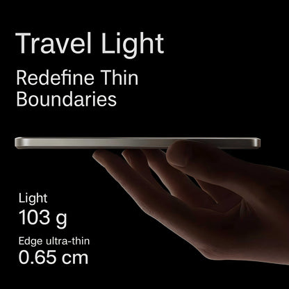 Slim MagSafe Power Bank in hand showing portable pocket size