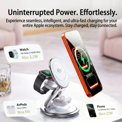 MagFold Qi2 3-in-1 Alloy Stand