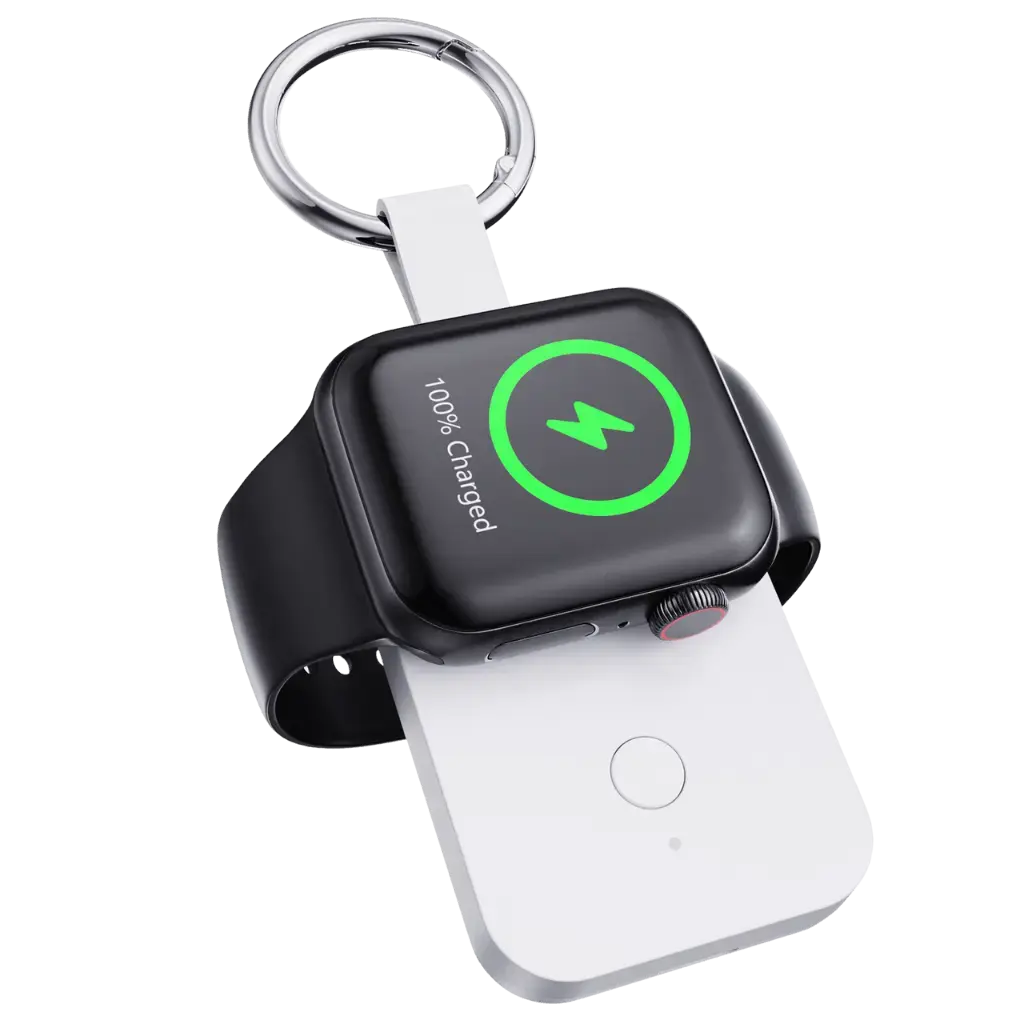 Portable Apple Watch Charger Power Bank 1000mAh Keychain for Travel