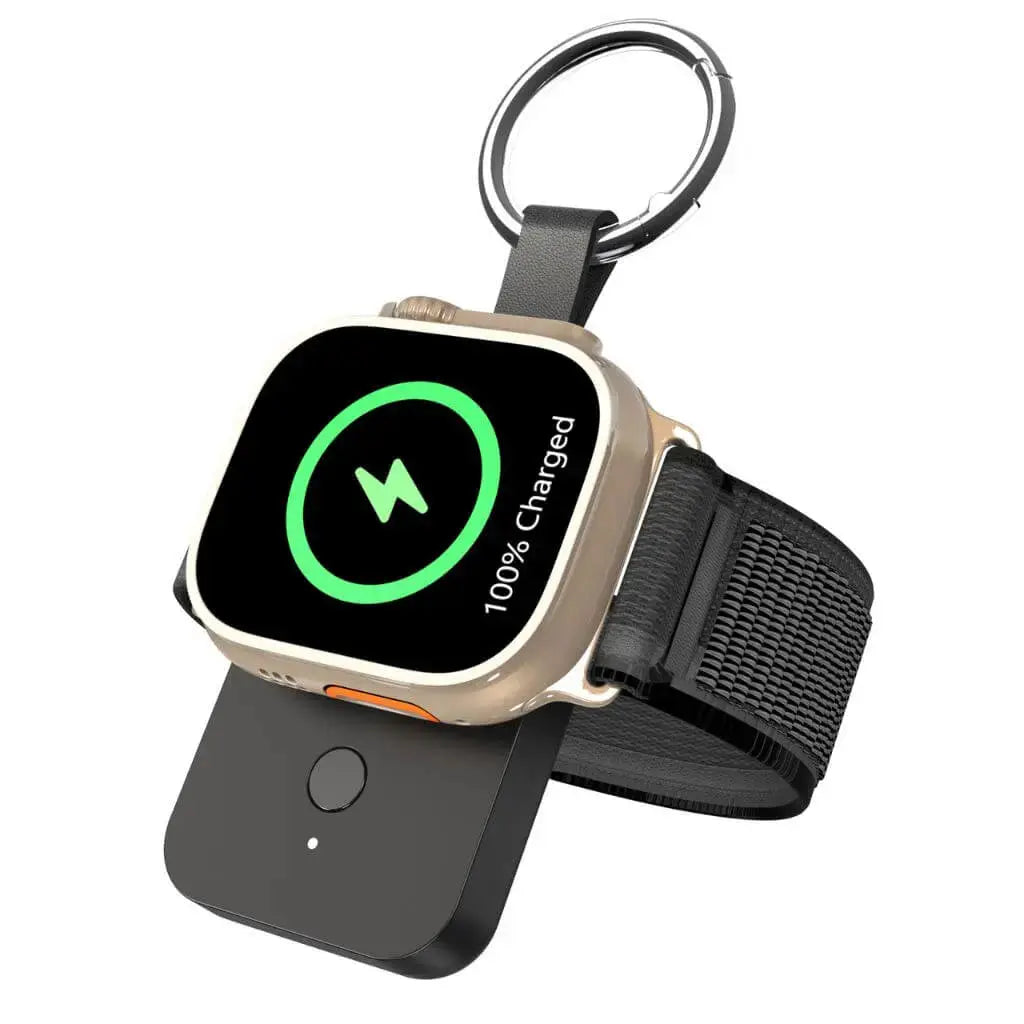 Portable Apple Watch Charger Power Bank 1000mAh Keychain for Travel