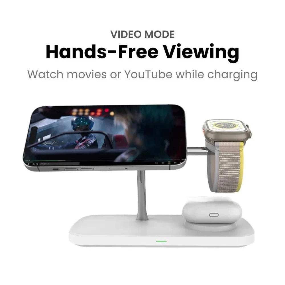 Close-up of charging dock magnetic iPhone snap-to-charge